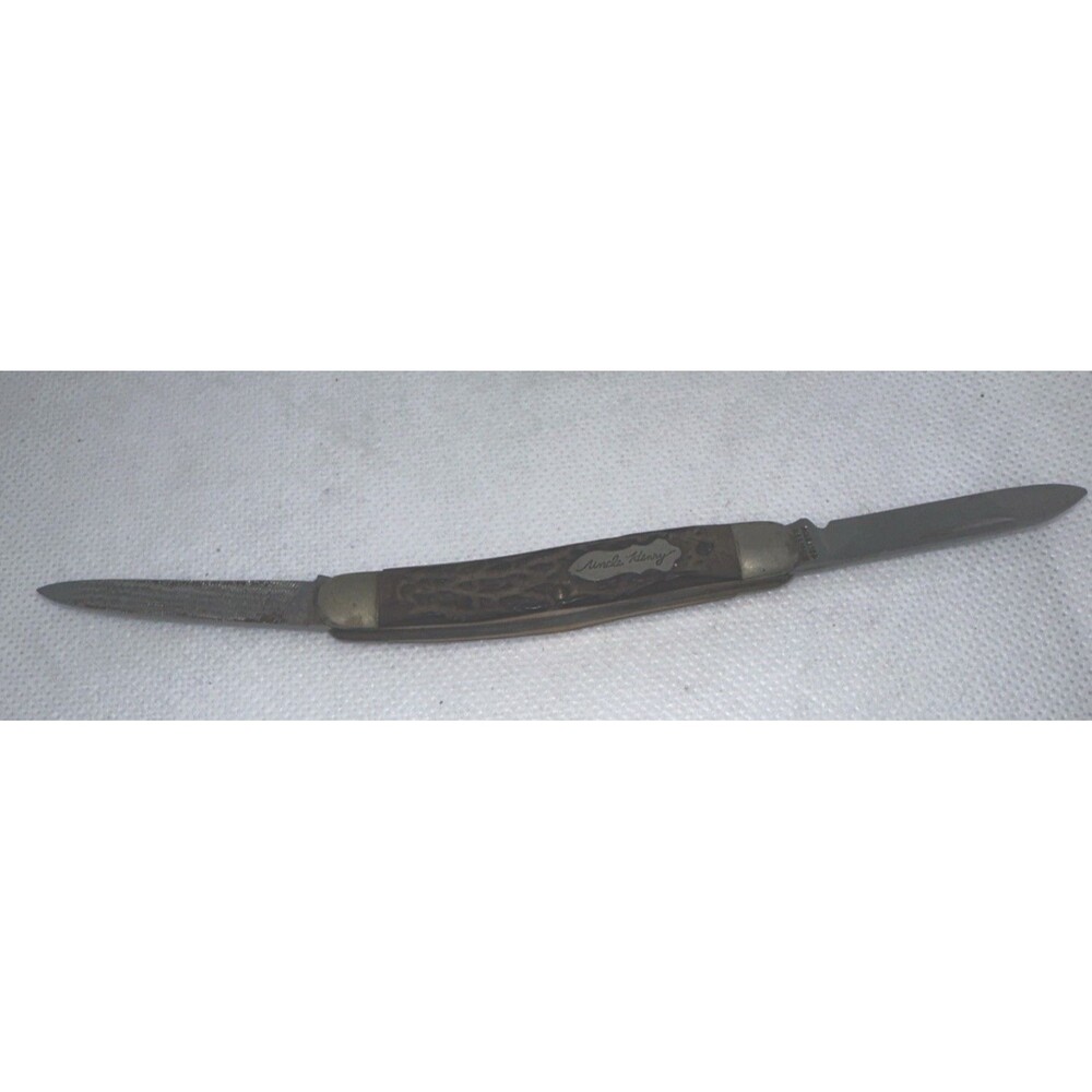 Schrade Uncle Henry 705UH Chairman Pen Knife, Nail File  Staglon 2 3/4 inches